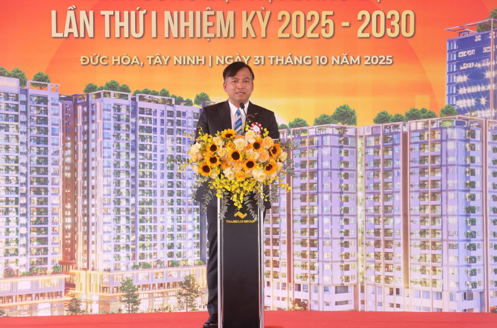 Ông Dương Long Thành – Chủ tịch Hội đồng quản trị Tập đoàn Thắng Lợi Group phát biểu tại sự kiện