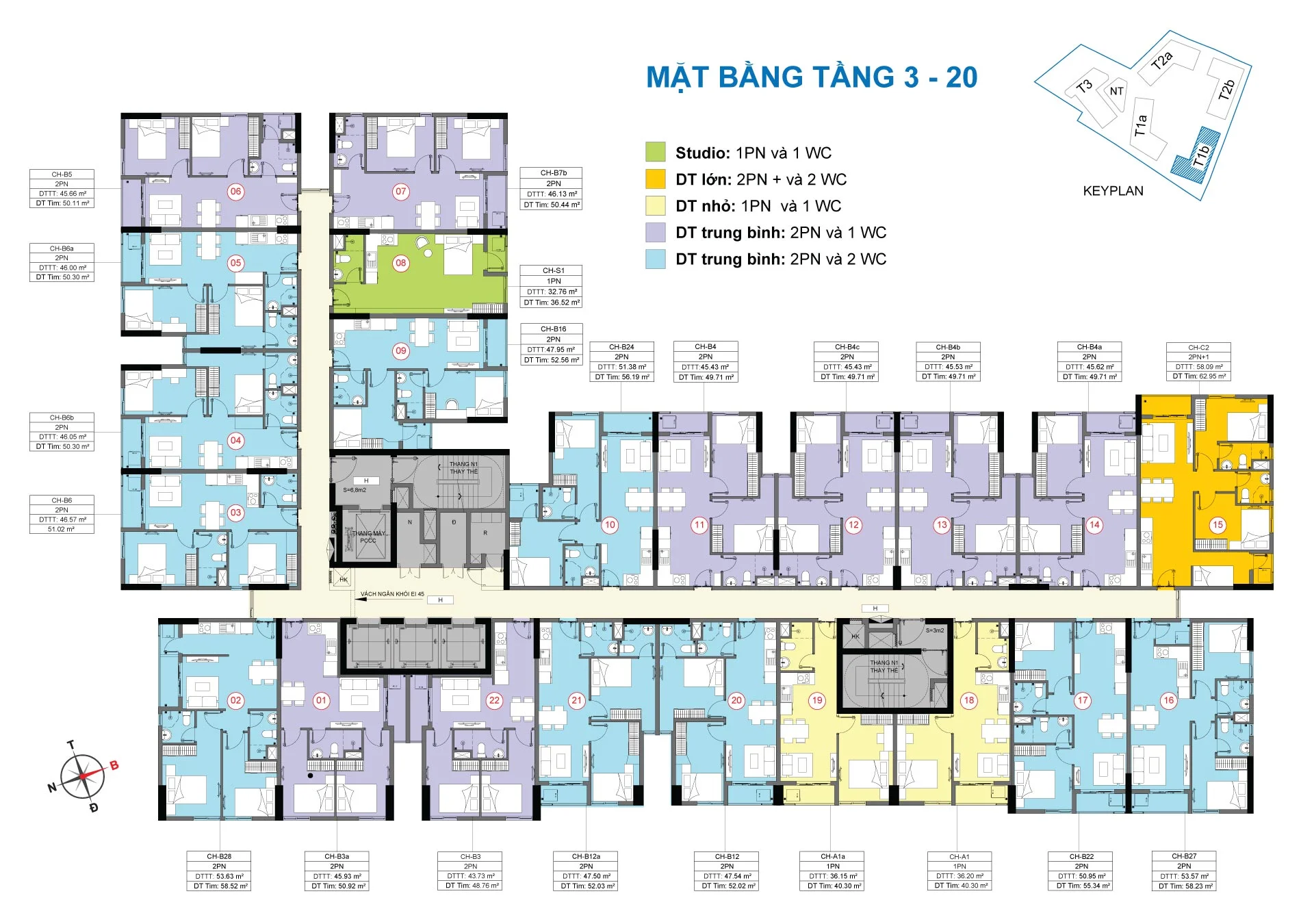 Mặt bằng Tầng 3 - 20 Block Amor