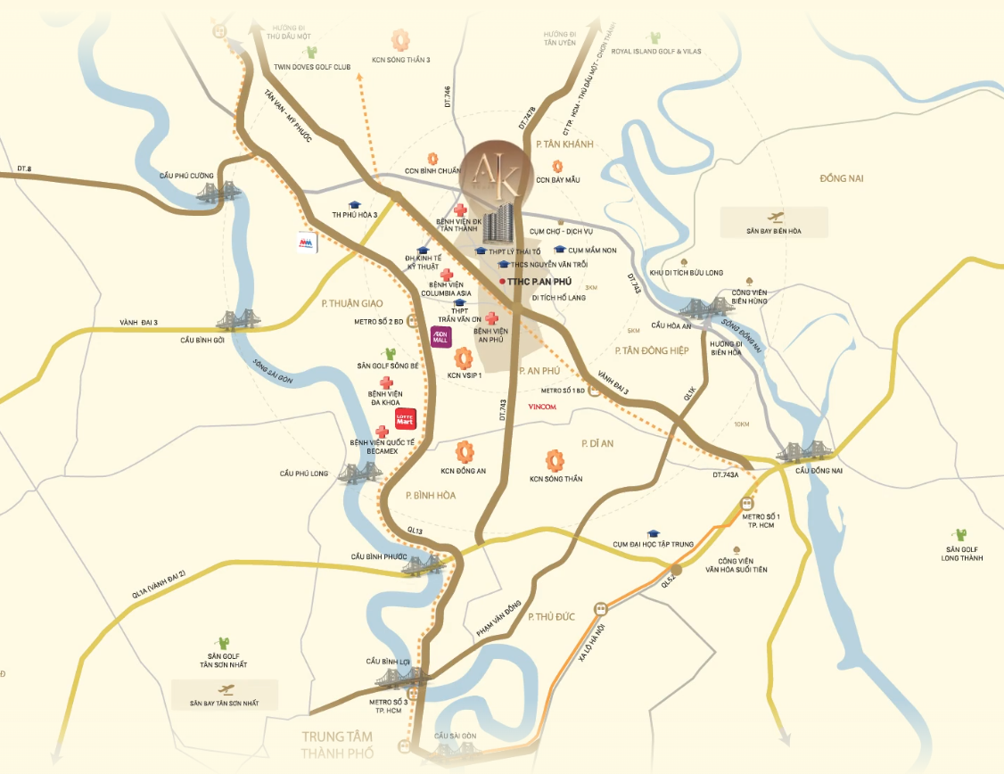 Vị trí dự án A&K Tower